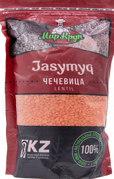 Чечевица красная 800гр дойпак миркруп