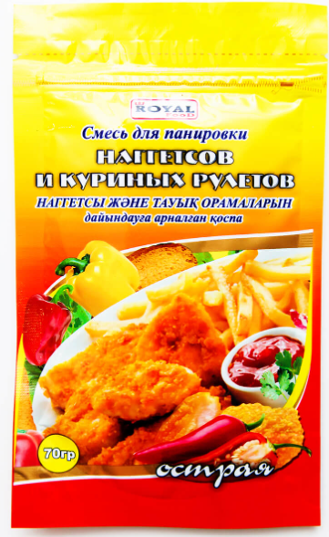 Смесь д/наггетсов и кур. рулетов 70г острая Royal