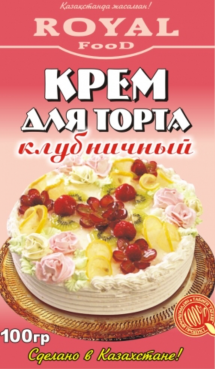 Крем д/торта клубничный 100г Royal