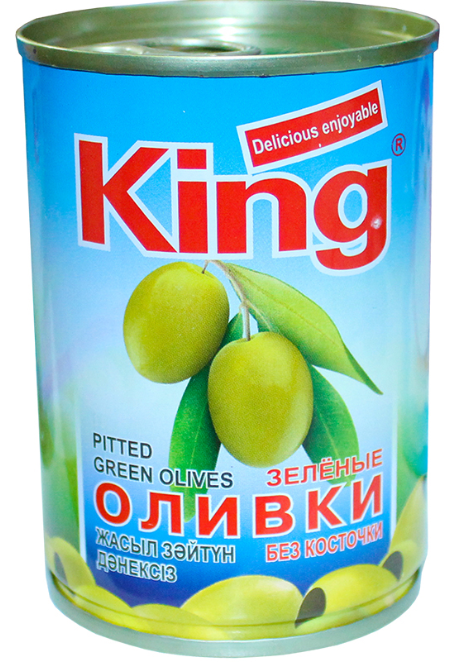 KING (TR) Оливки Зелёные без косточки 280гр