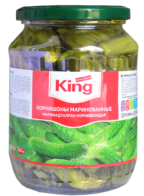 KING  Маринов.Корнишоны 680 гр(720ml) 4-7 см