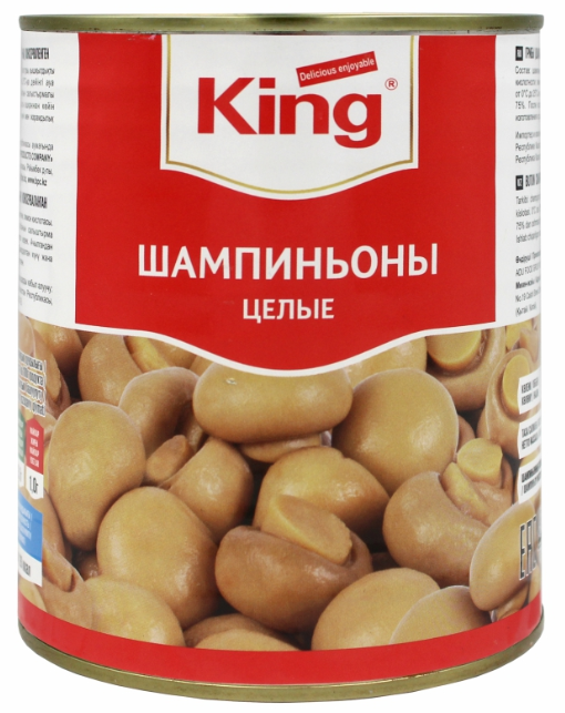 KING Целые Шампиньоны 425 мл 400 гр