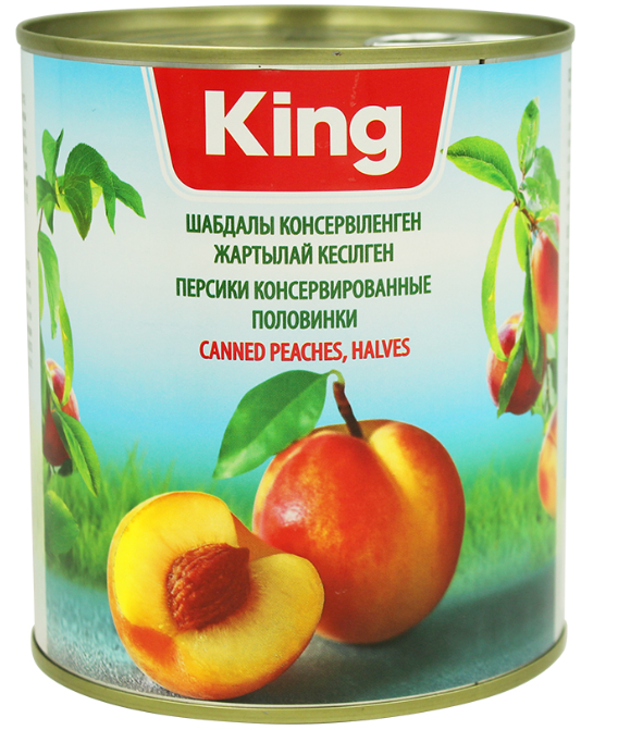 KING Консервир.Peach-Персик Половиннки 820гр