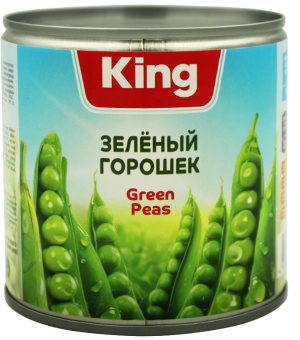 KING зеленый горох 425 мл 340 гр