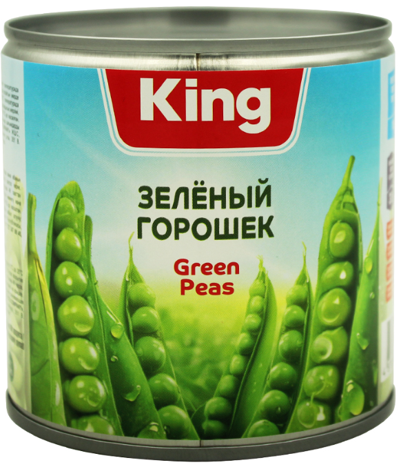 KING зеленый горох 425 мл 340 гр
