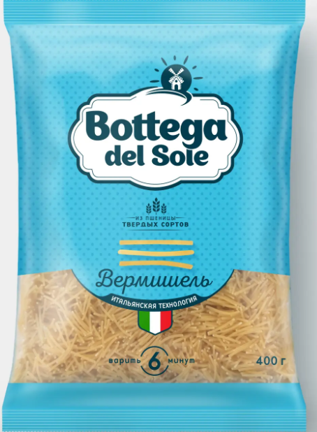 Макаронные изделия «Вермишель» «Bottega del Sole», 400 г