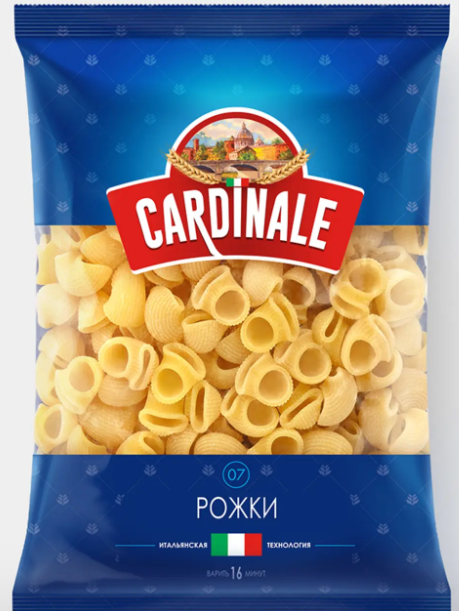 Макаронные изделия «Рожки» «Cardinale», 400 г