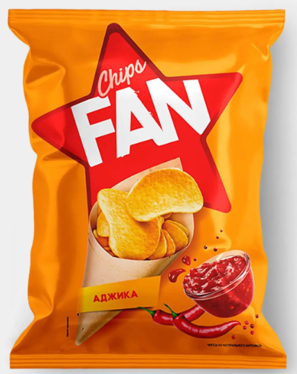 Чипсы со вкусом аджики «Fan», 250 г