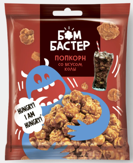 Попкорн карамельный со вкусом колы «Бомбастер», 50 г