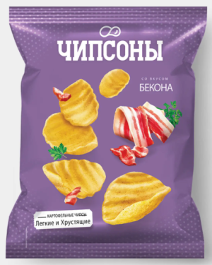 Чипсы со вкусом бекона «Чипсоны», 40 г