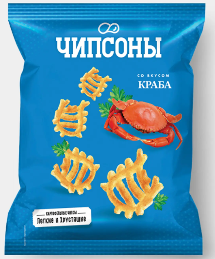Чипсы со вкусом краба «Чипсоны», 40 г