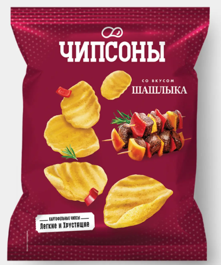 Чипсы со вкусом шашлыка «Чипсоны», 40 г
