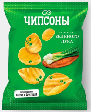 Чипсы со вкусом зелёного лука «Чипсоны», 40 г
