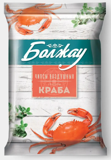 Чипсы со вкусом краба «Болжау», 45 г