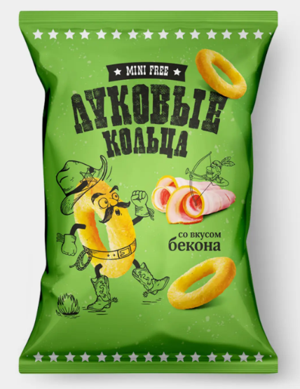 Луковые кольца со вкусом бекона «Mini Free», 45 г