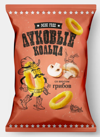 Луковые кольца со вкусом грибов «Mini Free», 45 г