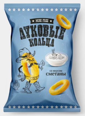 Луковые кольца со вкусом сметаны «Mini Free», 45 г
