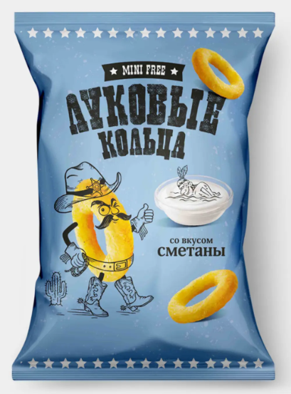 Луковые кольца со вкусом сметаны «Mini Free», 45 г