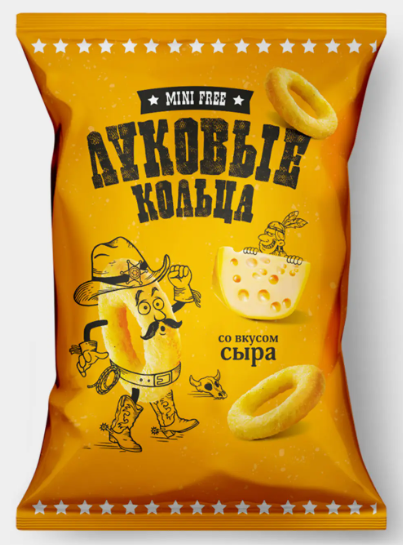 Луковые кольца со вкусом сыра «Mini Free», 45 г