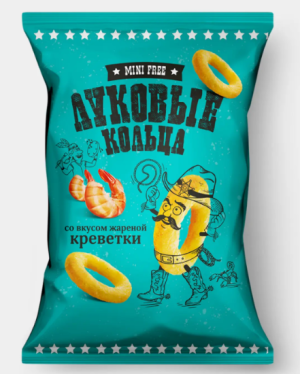 Луковые кольца со вкусом жареной креветки «Mini Free», 45 г