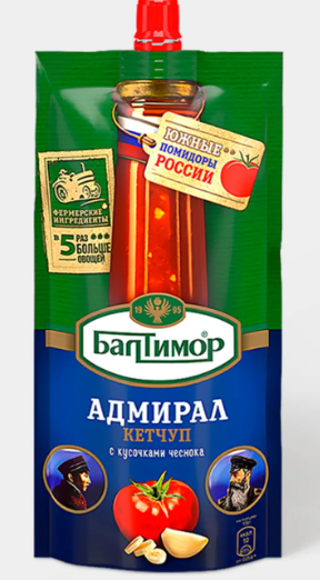 Кетчуп «Адмирал» с кусочками чеснока «Балтимор», 700 г