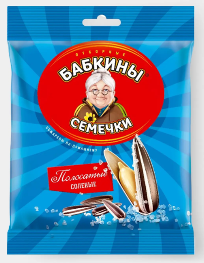 Семечки полосатые, солёные «Бабкины семечки», 90 г