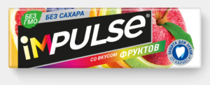 Жевательная резинка со вкусом Multi-Frutti, без сахара «Impulse», 14 г