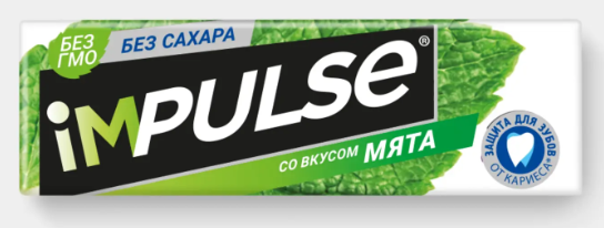Жевательная резинка со вкусом «Мята», без сахара «Impulse», 14 г
