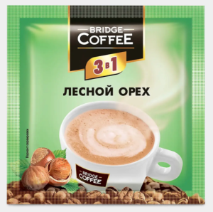 Напиток кофейный 3 в 1 с ароматом лесного ореха «Bridge Coffee», 20 г