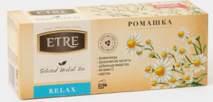 Чайный напиток Relax Ромашка, 25 пакетиков «ETRE», 32,5 г