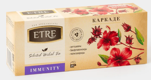 Чайный напиток Immunity каркаде, 25 пакетиков «ETRE», 37,5 г