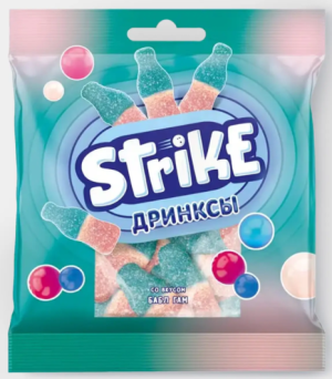 Мармелад жевательный «Дринксы» со вкусом бабл-гам «Strike», 70 г