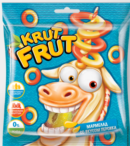 Мармелад жевательный «Колечки со вкусом персика» «KrutFrut», 70 г