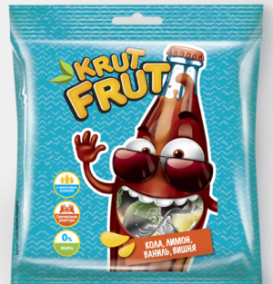 Мармелад жевательный в форме забавных бутылочек «KrutFrut», 70 г