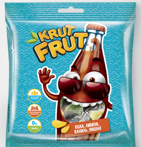 Мармелад жевательный в форме забавных бутылочек «KrutFrut», 70 г