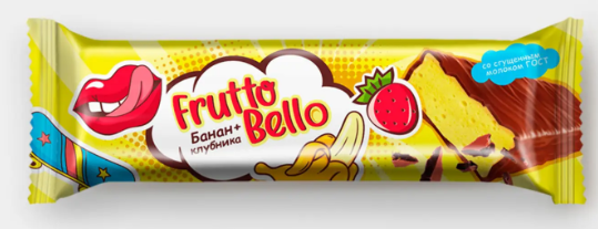 Батончик-суфле со вкусом клубника-банан Frutto Bello, 35 г