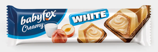 Вафельный батончик Creamy White «BabyFox», 18,2 г