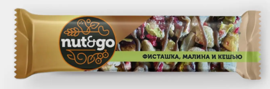 Батончик «Фисташка, малина и кешью» «Nut&Go», 28 г