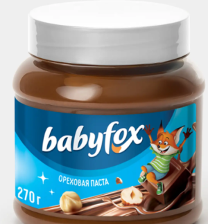 Паста шоколадно-ореховая «BabyFox», 270 г