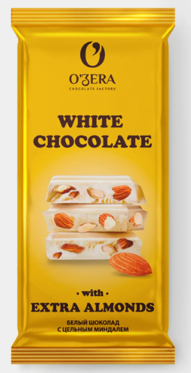 Шоколад White and Extra Almond «O'Zera», 90 г
