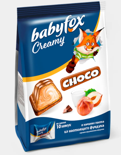 Конфеты вафельные Creamy Choco «BabyFox», 100 г