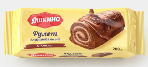 Рулет бисквитный с какао глазированный «Яшкино», 200 г