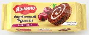 Рулет бисквитный вишнёвый «Яшкино», 200 г