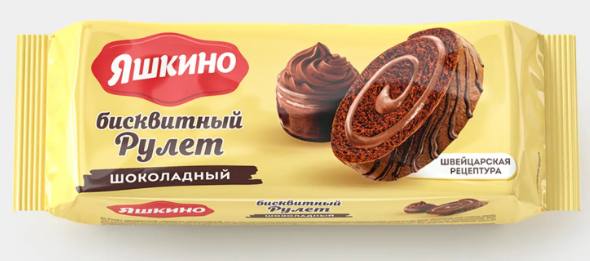 Рулет бисквитный с шоколадным вкусом «Яшкино», 200 г