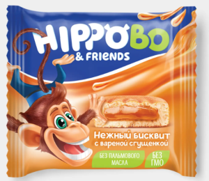 Пирожное бисквитное с начинкой «варёная сгущёнка» «HIPPO BONDI & FRIENDS», 32 г