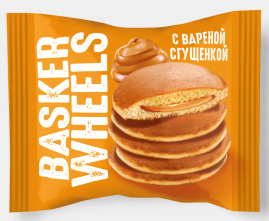 Панкейк с начинкой «варёная сгущёнка» «Basker Wheels», 36 г