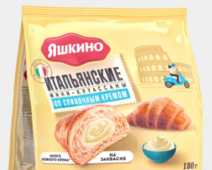 Мини-круассаны со сливочным кремом «Яшкино», 180 г