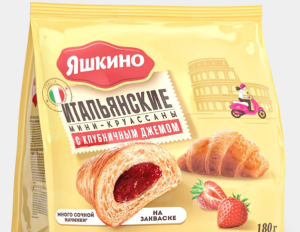 Мини-круассаны с клубничным джемом «Яшкино», 180 г