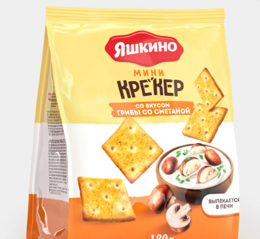 Крекер мини со вкусом «грибы со сметаной» «Яшкино», 180 г