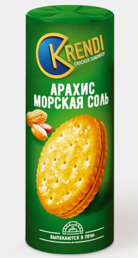 Крекер-сэндвич Peanut&sea salt «Krendi», 170 г